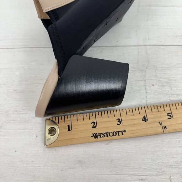 NIC+ZOE Kennedy Mule Women 8 M Tan Black Leather Peep Toe Block Heel Neutral NEW - Picture 11 of 12